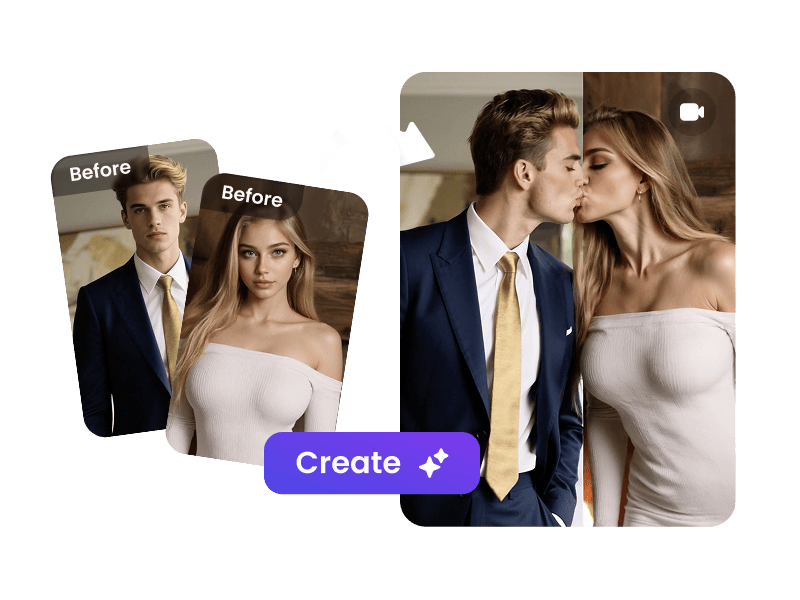 AI kissing feature demo